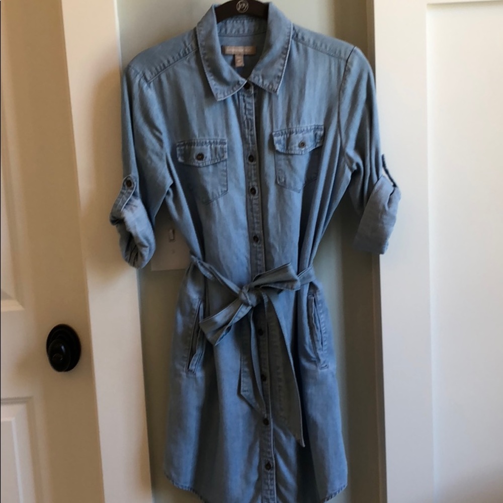 banana republic chambray dress